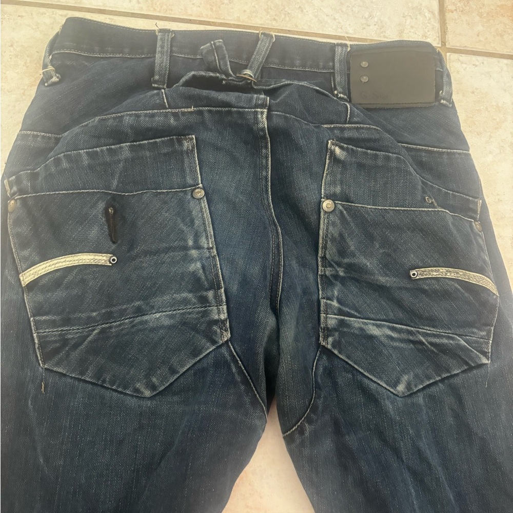 g star raw big pocket jeans logo denim y2k pants washed bottoms classic